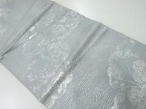 アンティーク　雲に草花模様織り出し袋帯（材料）